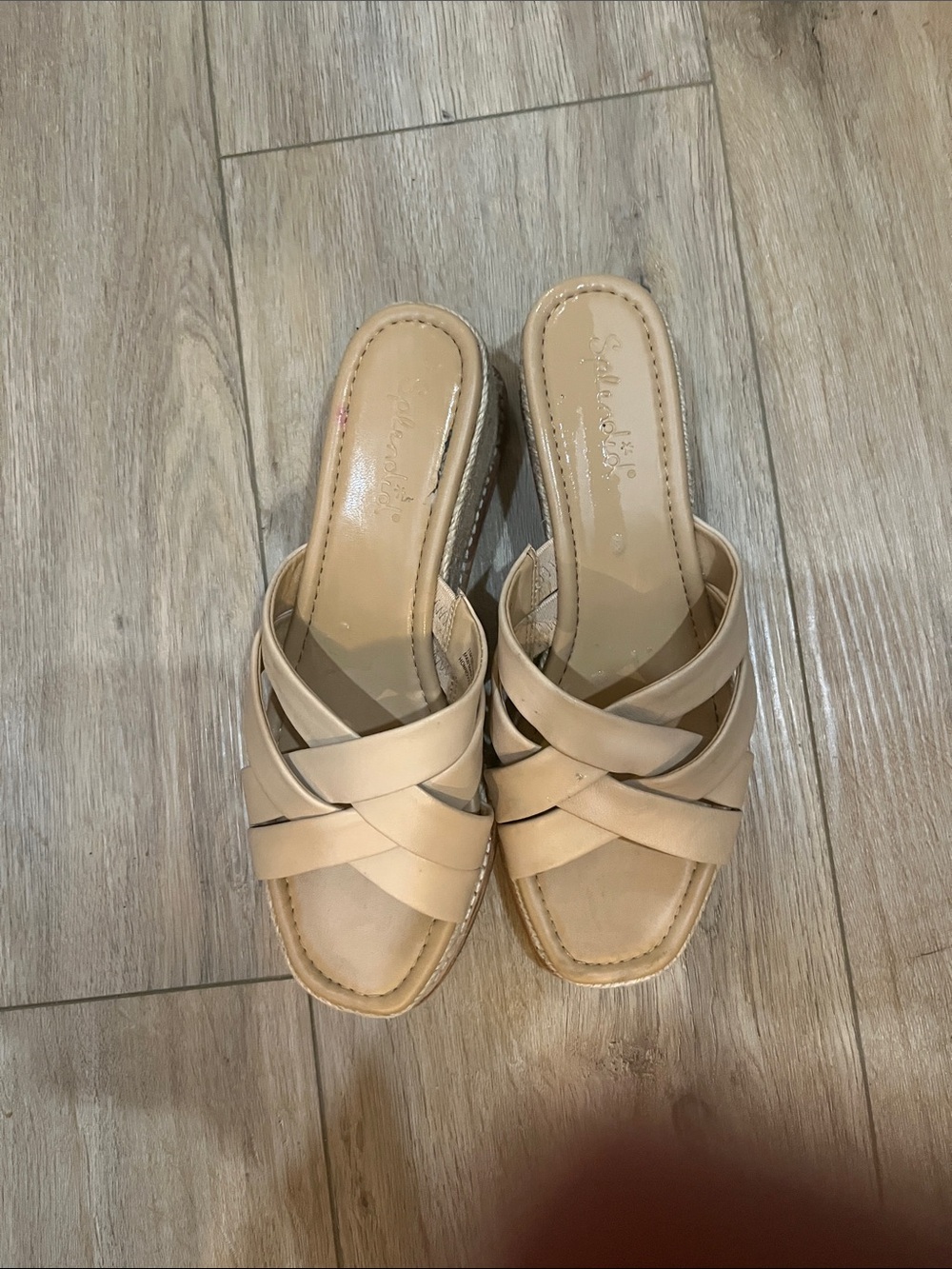 Splendid tan sandals nude sandals WORN ONCE for an hour. Nordstrom nude wedges
